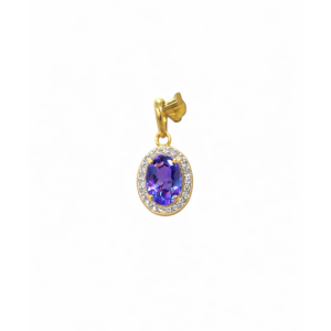 Tanzanite & Diamond Gold Pendant