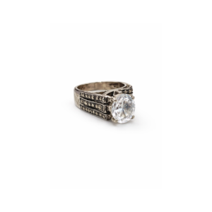 Elegant Diamond Silver Ring