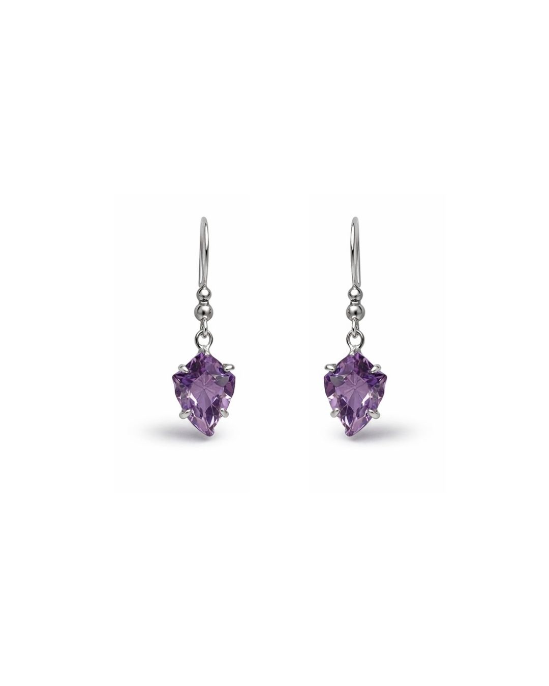Graceful Amethyst Fancy Shape Pendant Set - Image 2