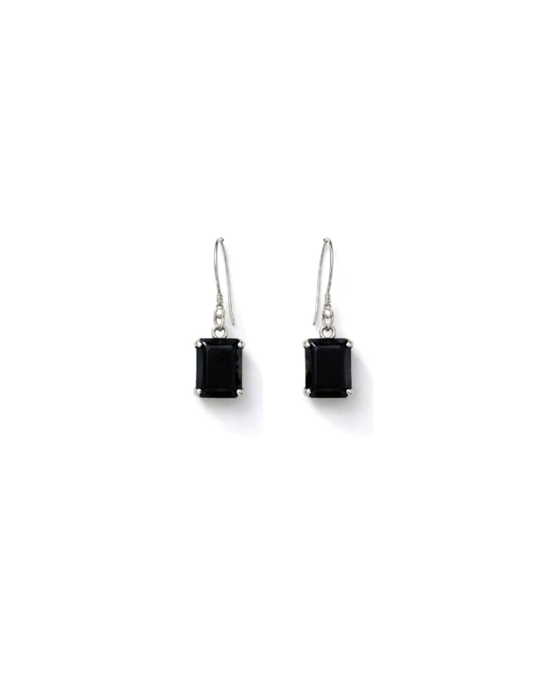 Refined Black Onyx Octagon Cut Sterling Silver Pendant Set - Image 2