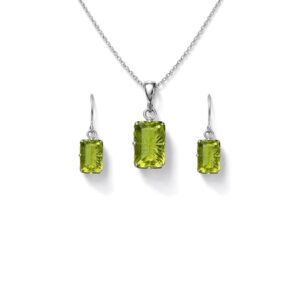 Refined Lemon Topaz Rectangular Pendant Set in 92.5 Sterling Silver