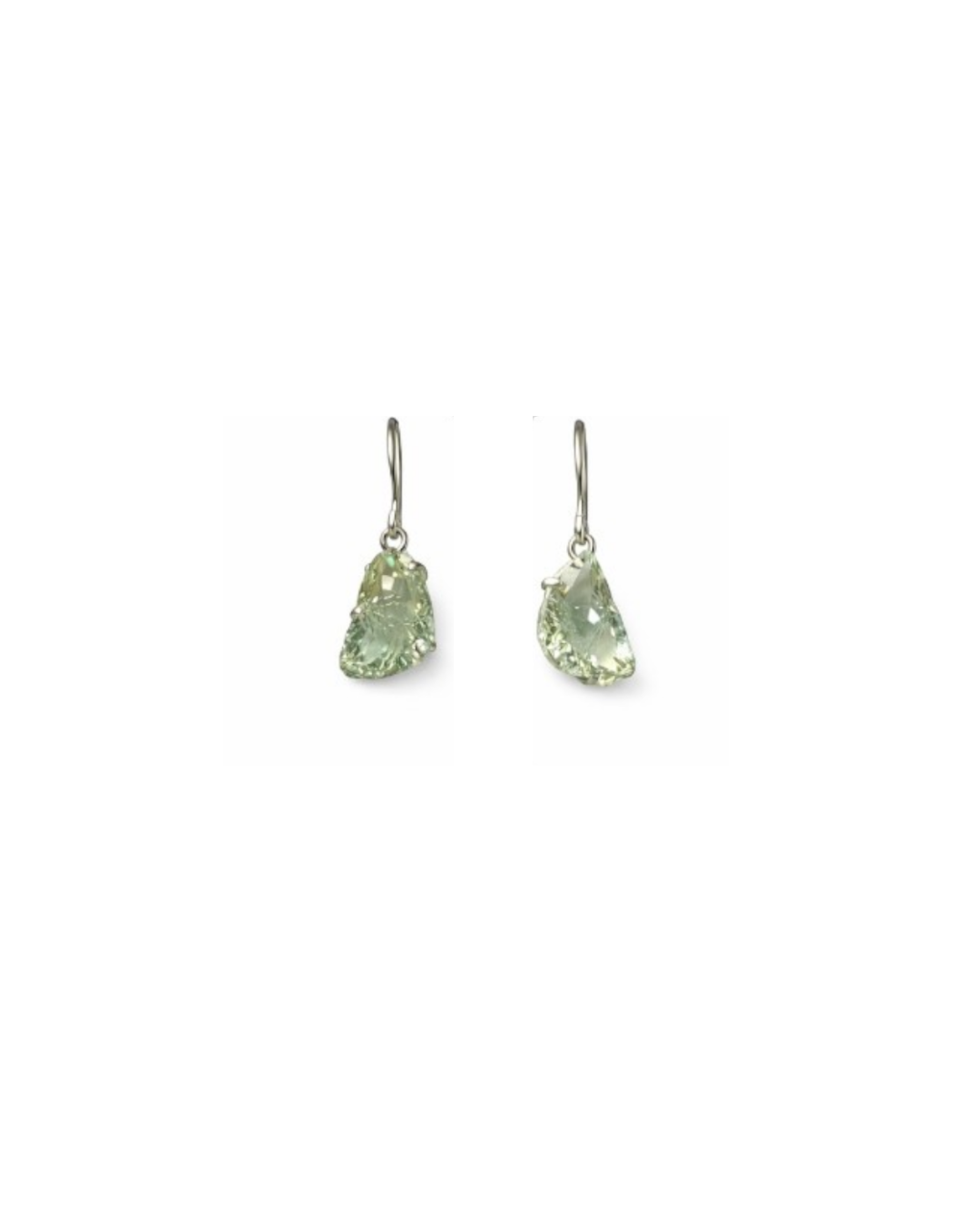 Light Green Amethyst Lesser Cut Pendant Set in 92.5 Sterling Silver - Image 3