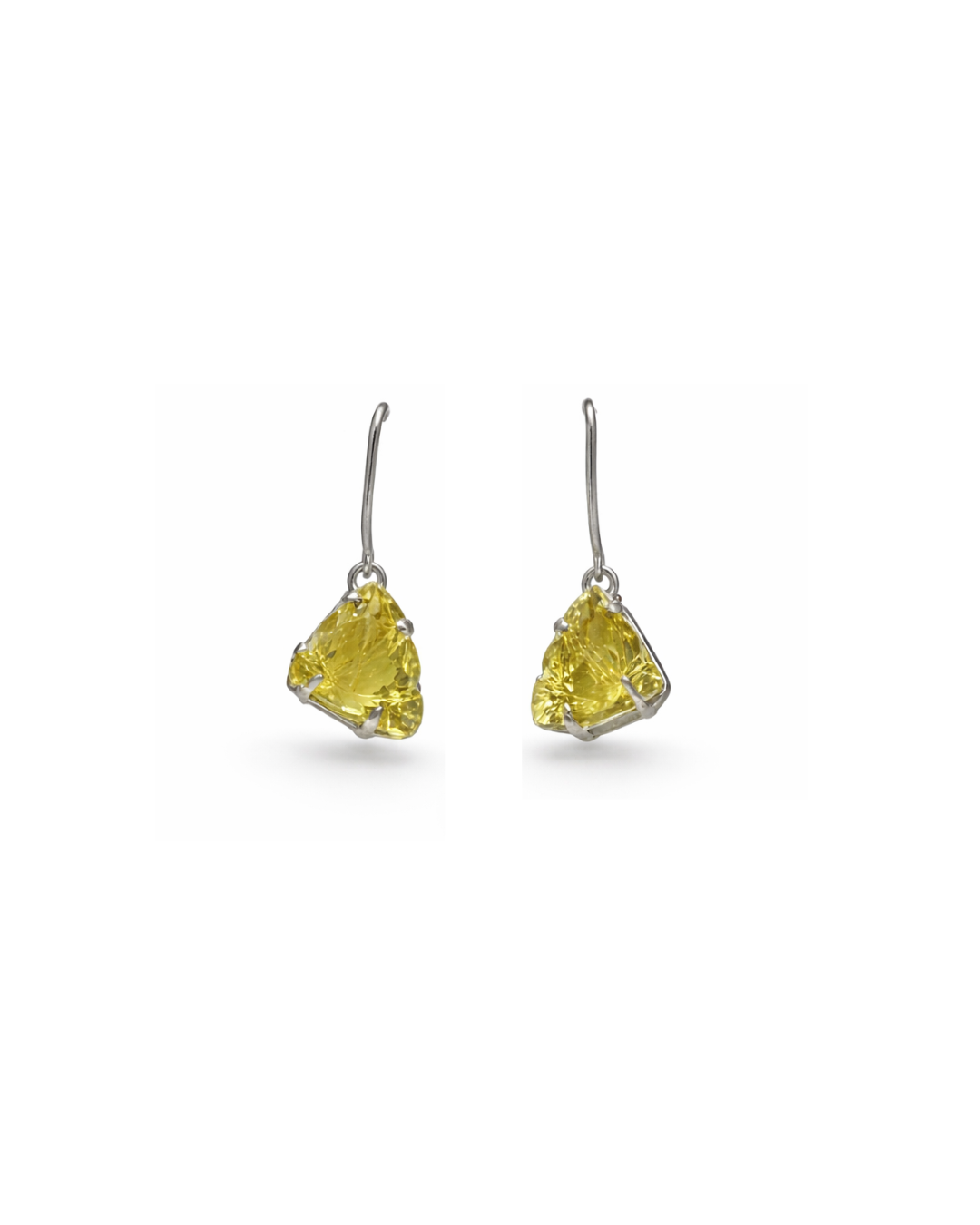 Delicate Lemon Topaz Fancy Cut Pendant Set in 92.5 Sterling Silver - Image 3