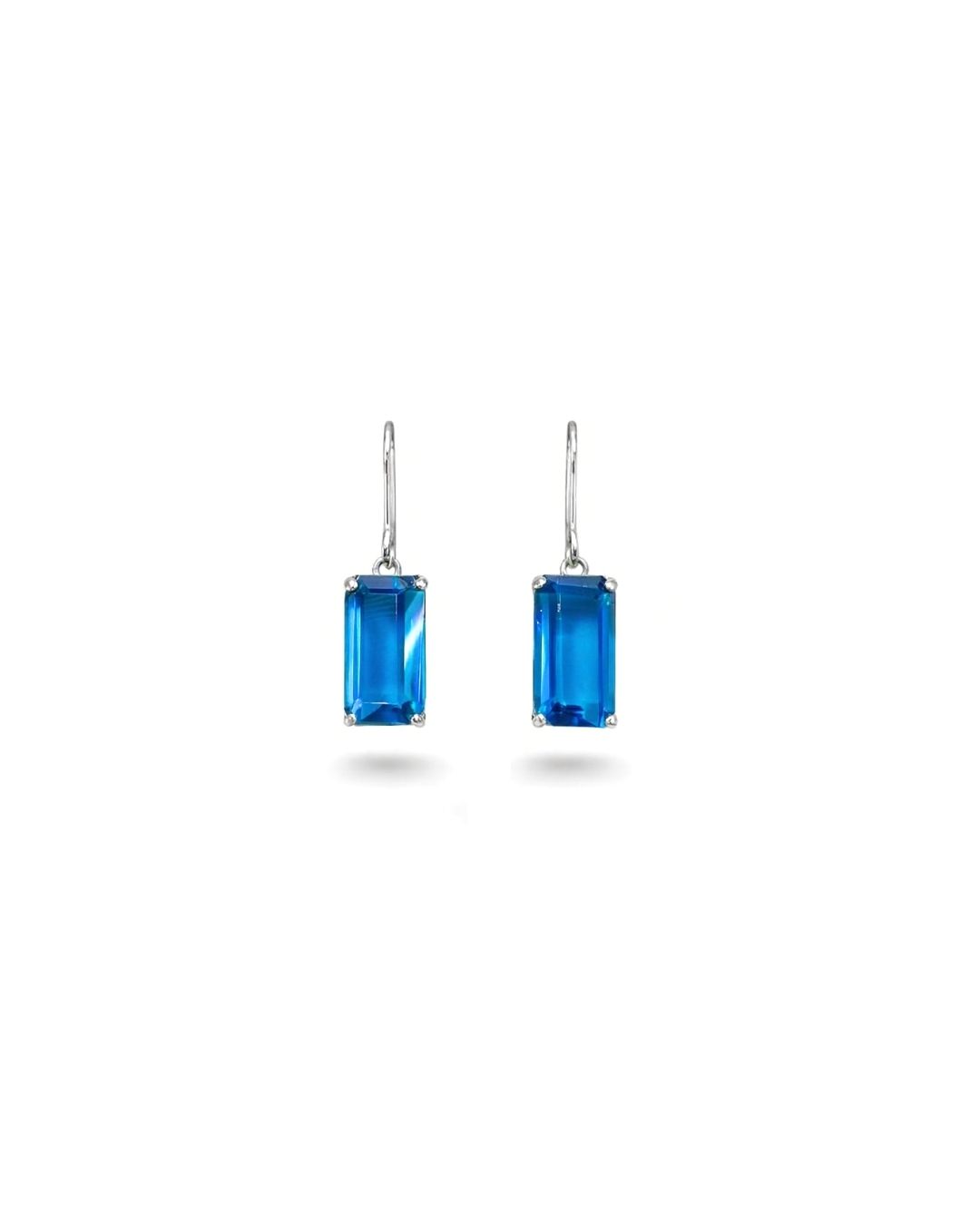Defined Blue Topaz Hydro Sterling Silver Pendant Set - Image 2