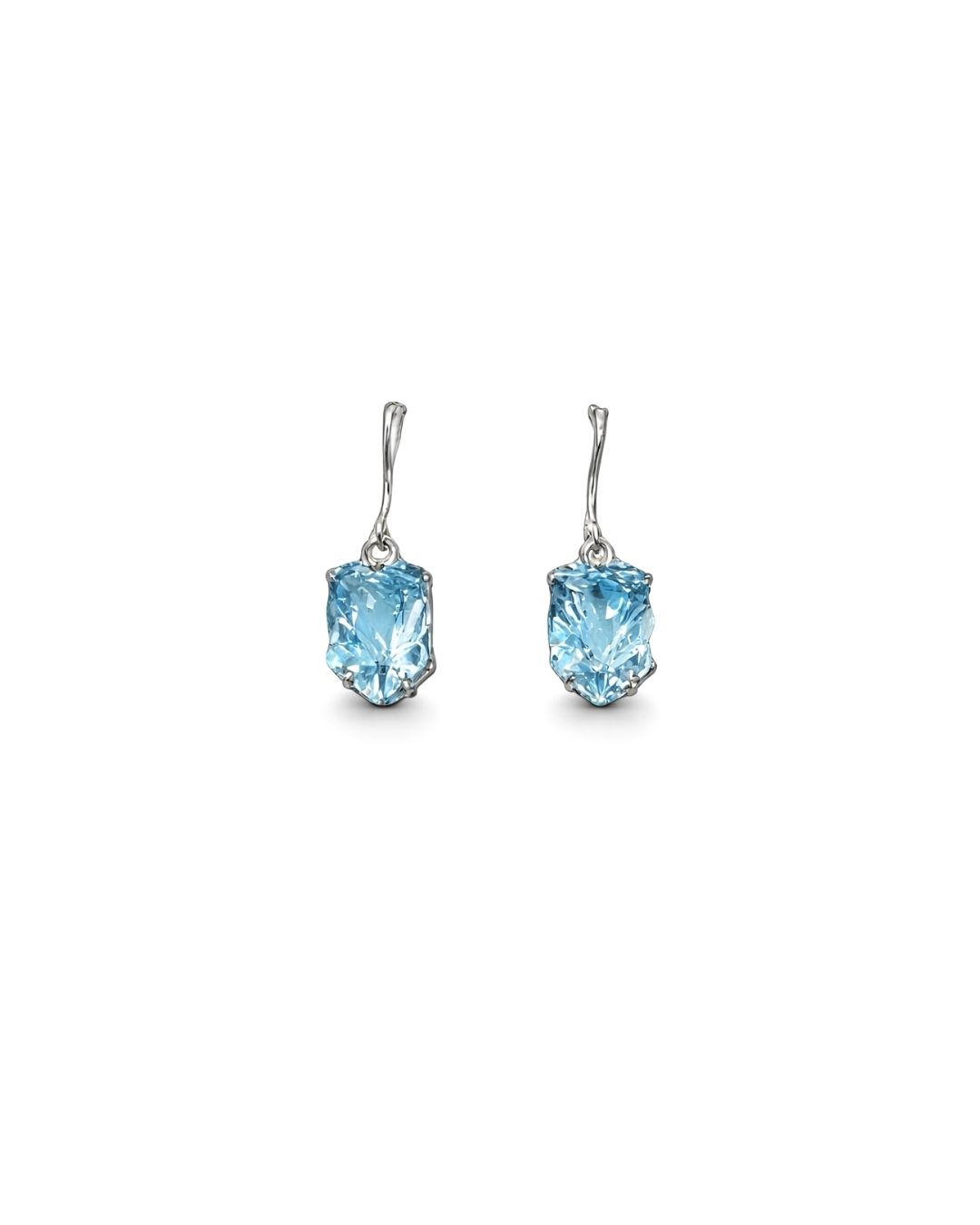 Graceful Blue Topaz Sterling Silver Pendant Set - Image 2