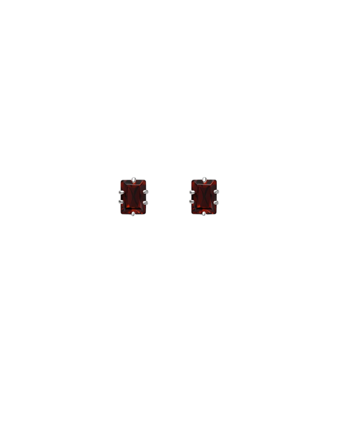 Classic Garnet Sterling Silver Pendant Set - Image 3