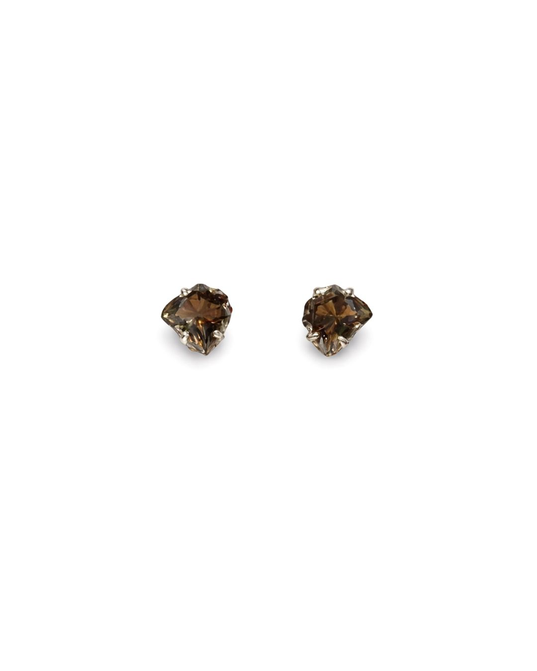 Graceful Smokey Quartz Fancy Shape Sterling Silver Pendant Set - Image 2