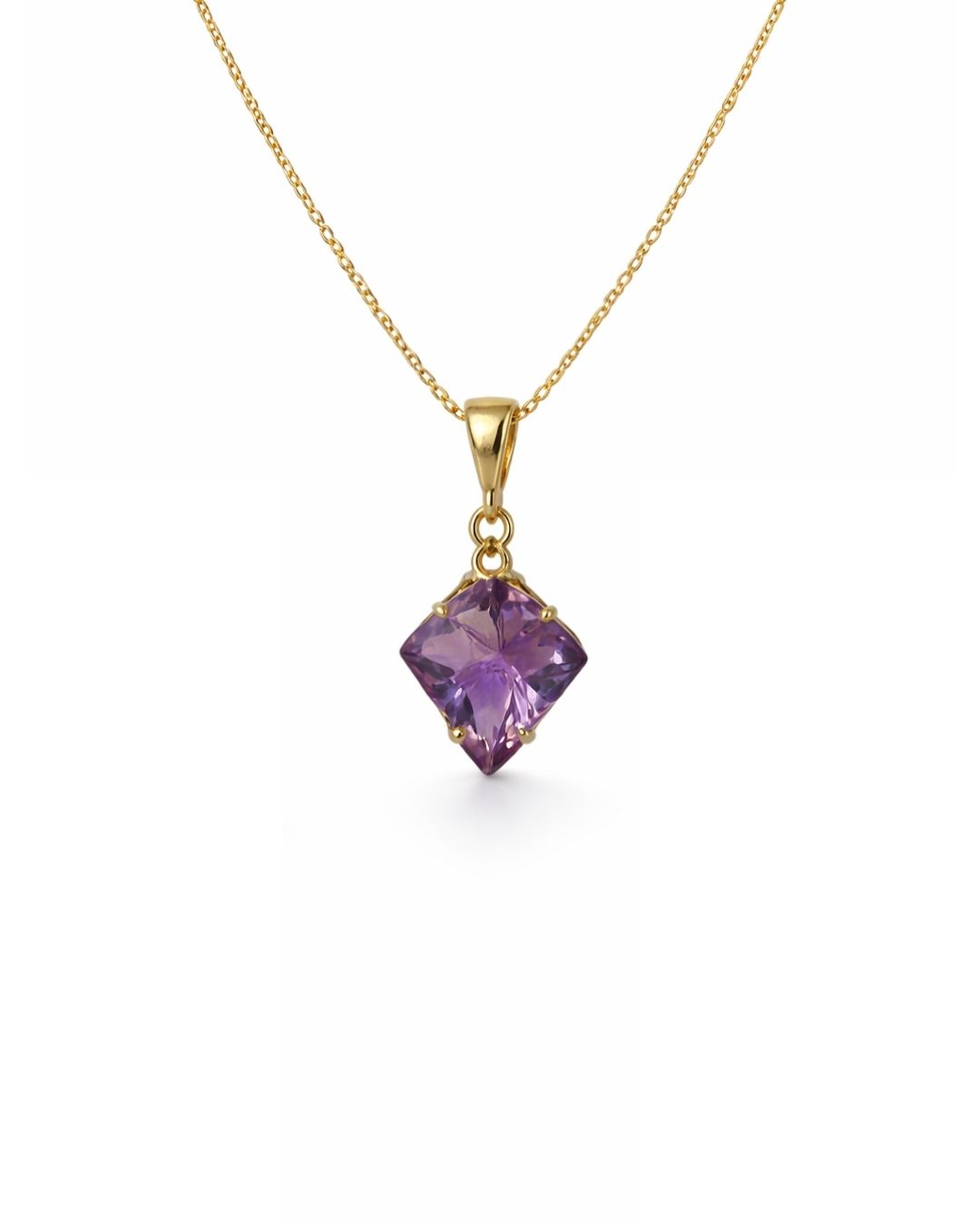 Amethyst Fancy Shape Pendant Set - Image 3