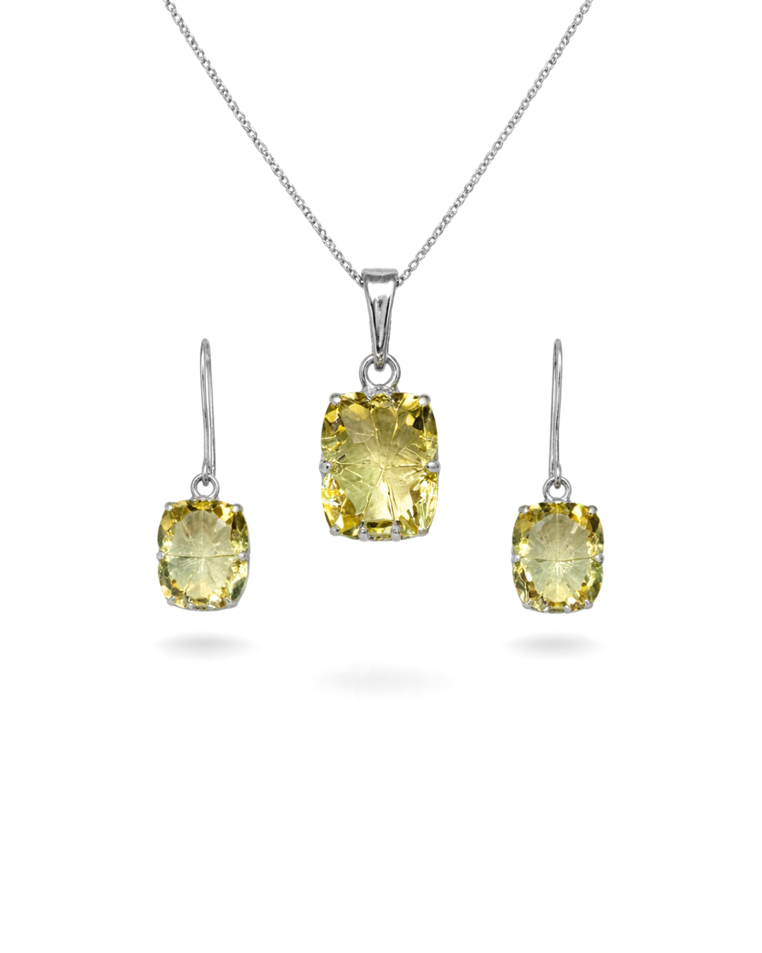 Soft Yellow Lemon Topaz Pendant Set in 92.5 Sterling Silver