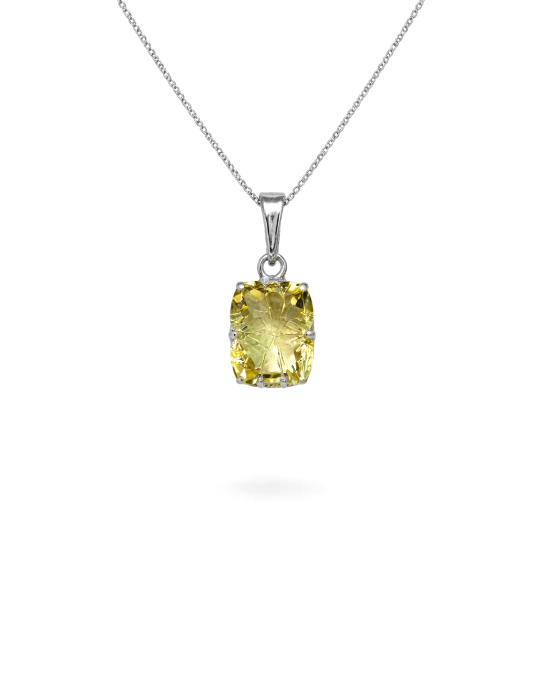 Soft Yellow Lemon Topaz Pendant Set in 92.5 Sterling Silver - Image 2