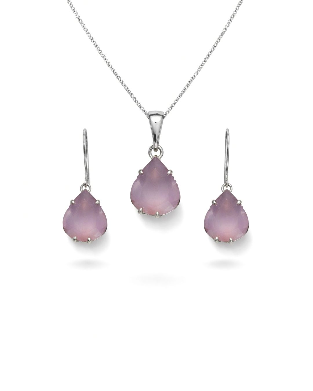 Graceful Chalcedony Jewel Pendant Set