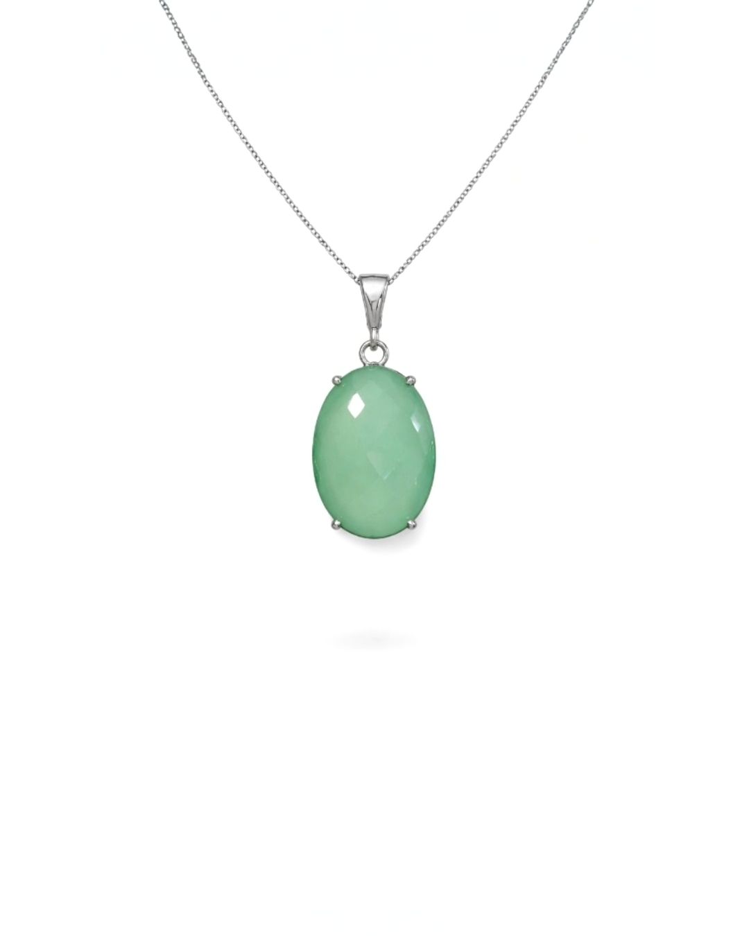 Apple Green Chalcedony Pendant Set - Image 3