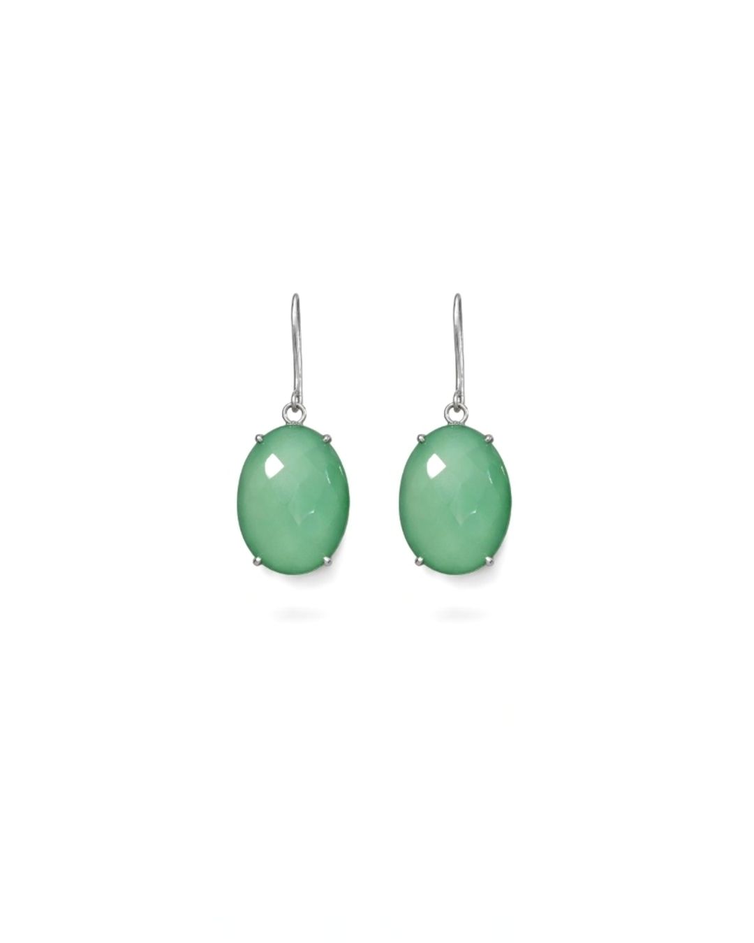 Apple Green Chalcedony Pendant Set - Image 2