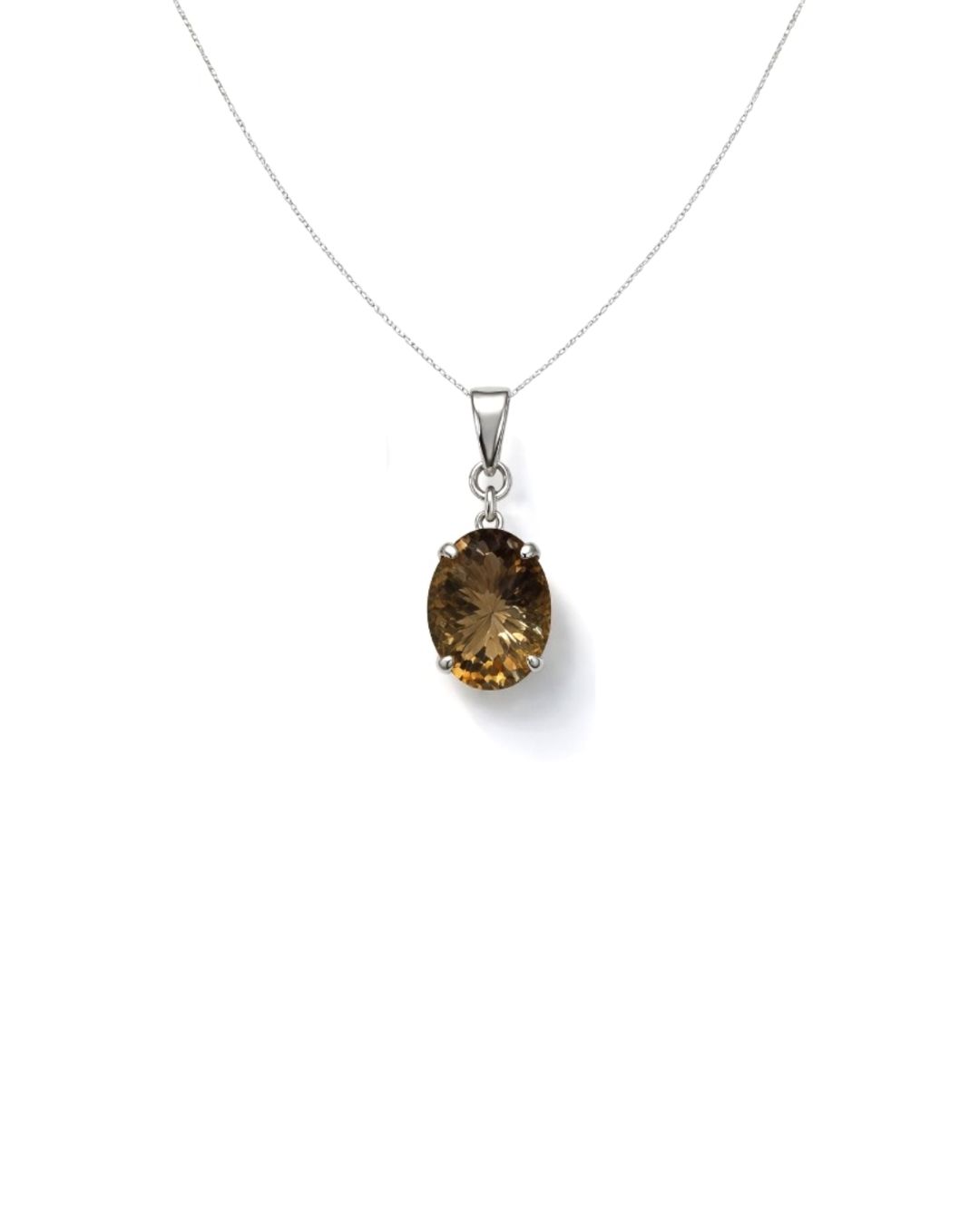 Rich Smoky Quartz Laser Cut Sterling Silver Pendant Set - Image 3