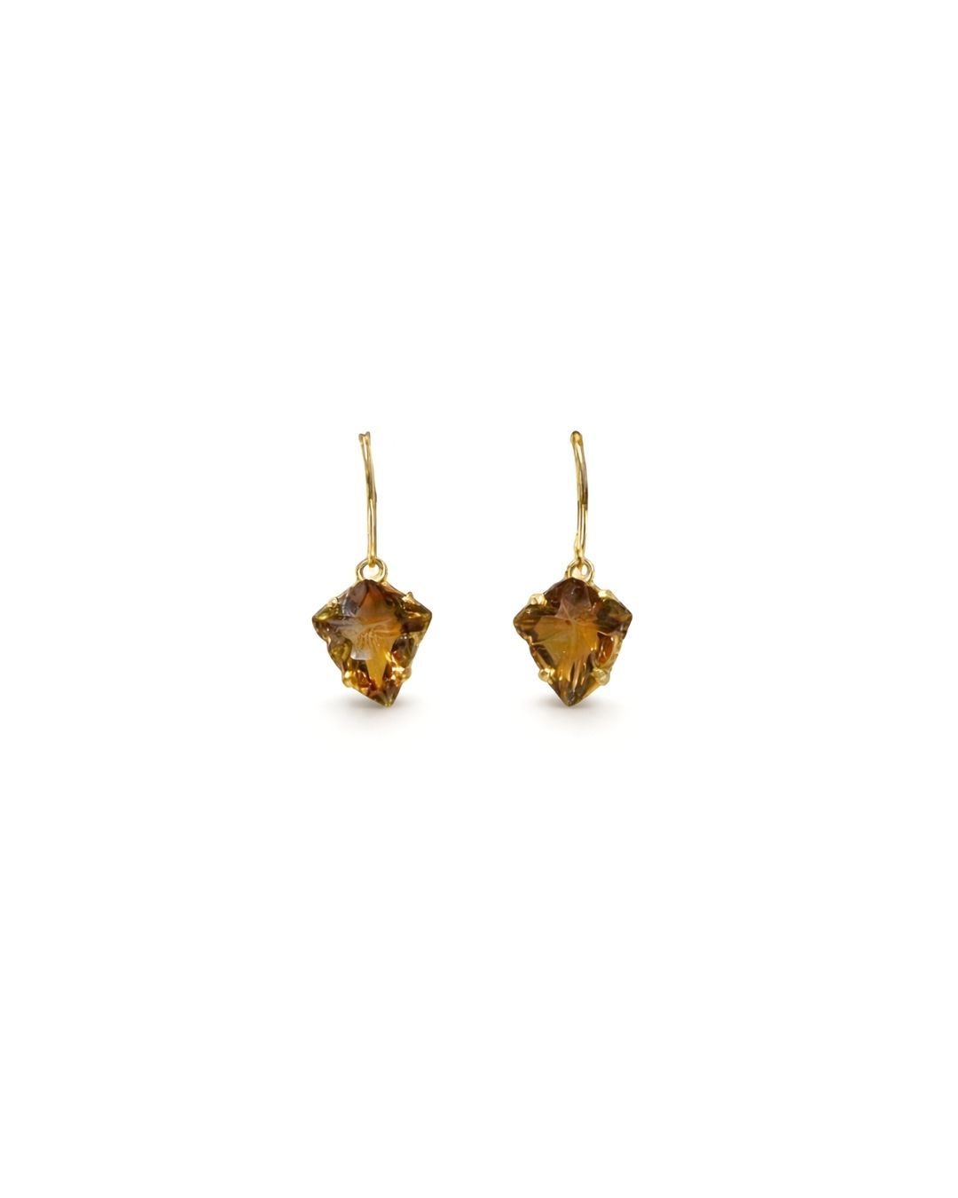 Golden Glow Bear Quartz Fancy Sterling Silver Pendant Set - Image 2