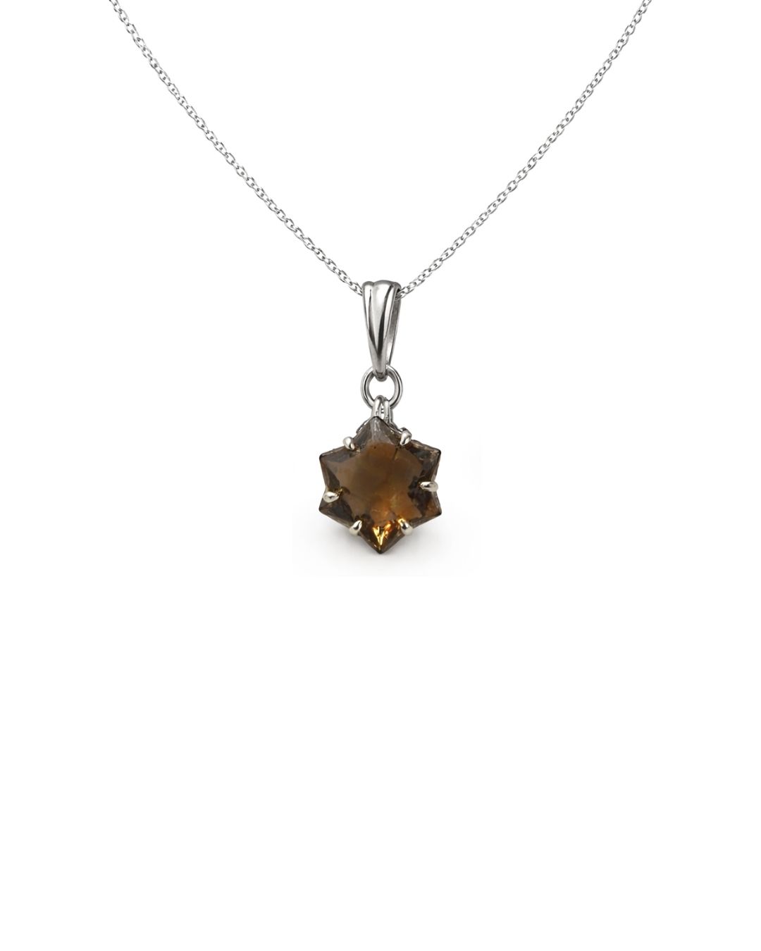 Celestial Smokey Quartz Fancy Sterling Silver Pendant Set - Image 3