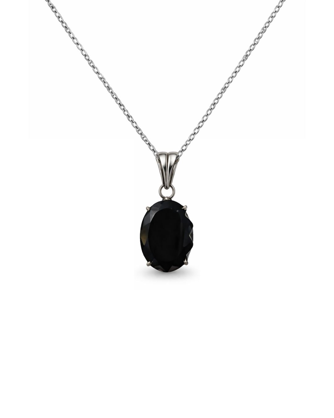 Refined Black Onyx Fancy Sterling Silver Pendant Set - Image 3