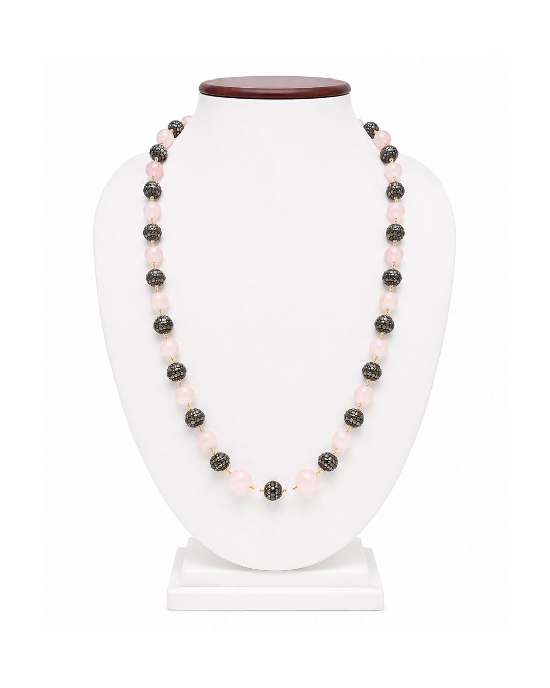 Rose Quartz Antique Grace Mala Necklace