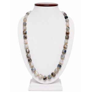 Mystic Grey Agate Cube Mala