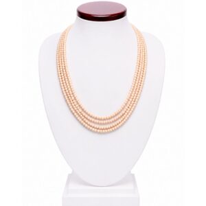 Graceful Peach Quartz Sarafa Mala