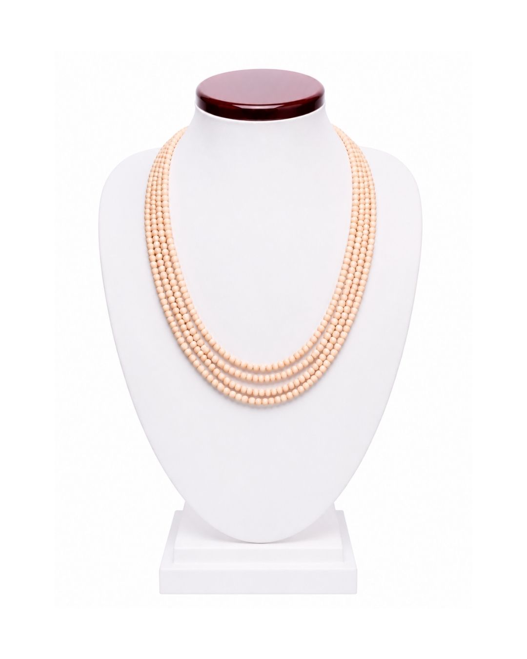 Graceful Peach Quartz Sarafa Mala