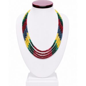 Vibrant Multicolor Four Line Mala