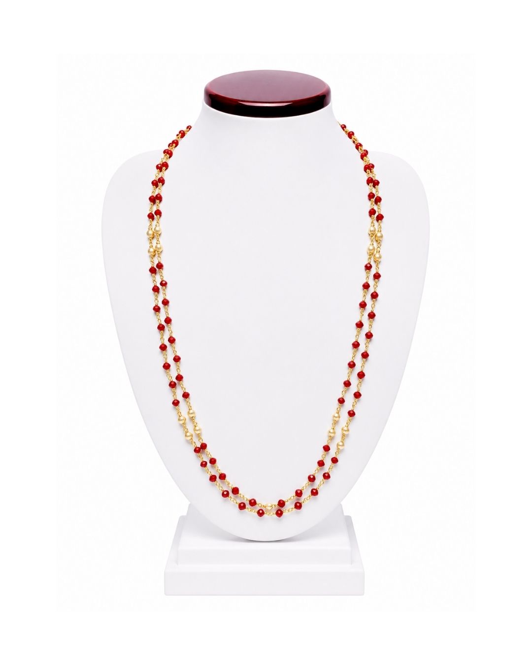 Radiant Red Quartz Pearl Mala