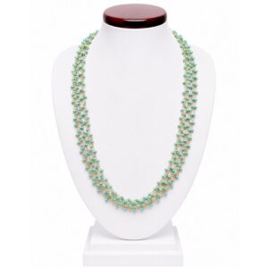 Artistic Turquoise Goldwork Mala