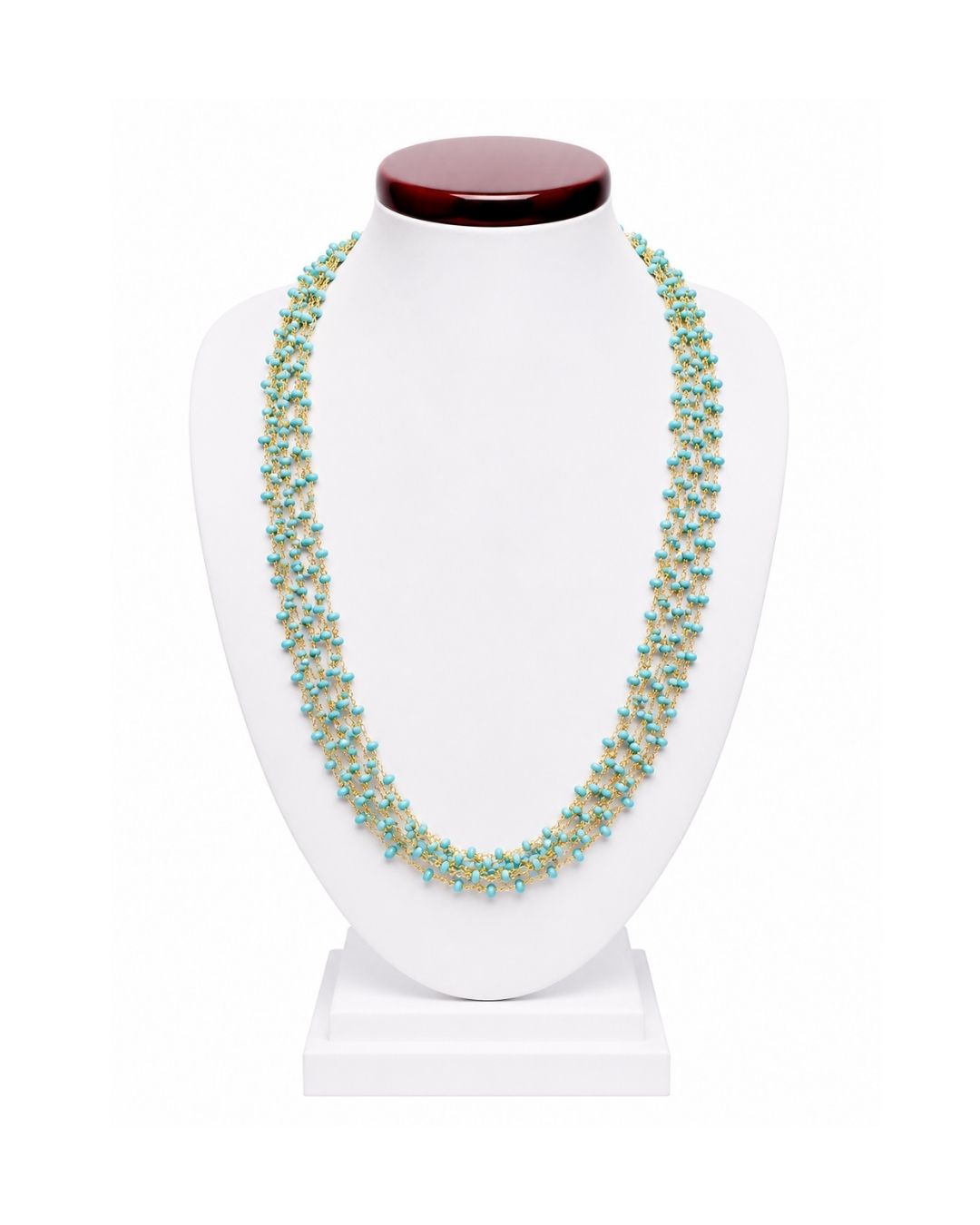 Artistic Turquoise Goldwork Mala