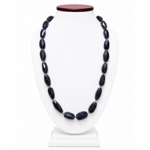 Midnight Aura Iolite Gemstone Mala Necklace