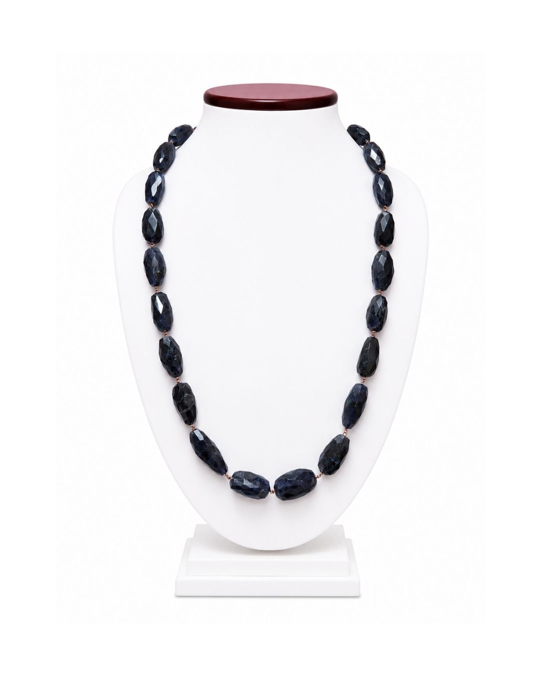 Midnight Aura Iolite Gemstone Mala Necklace