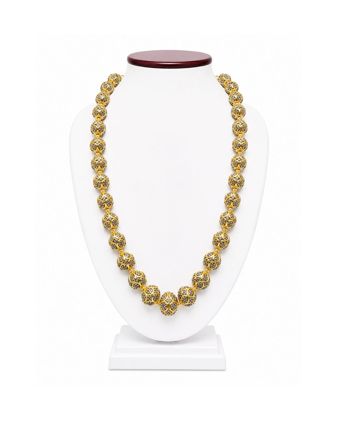 Regal Radiance Swiss Marcasite Mala Necklace