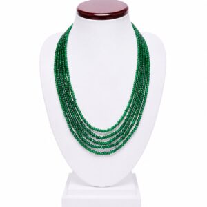 Prosperity Green Jade Diamond Cut Mala