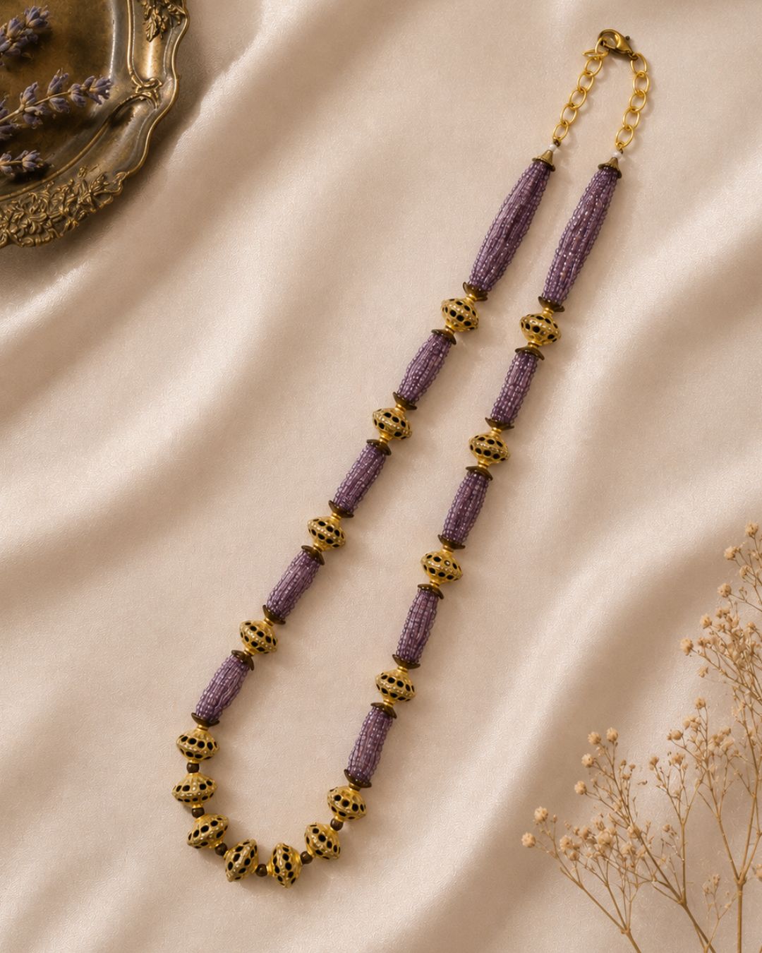 Regal Hydra Amethyst Gold Mala - Image 2