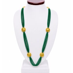 Graceful Green Crystal Layered Mala
