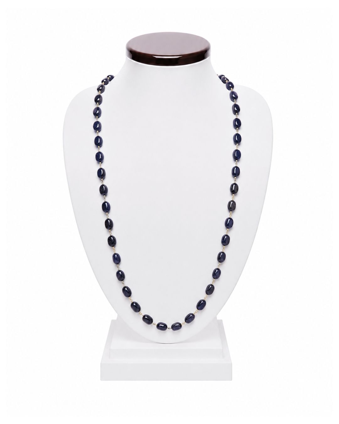 Celestial Blue Sunstone Gold Chain Mala