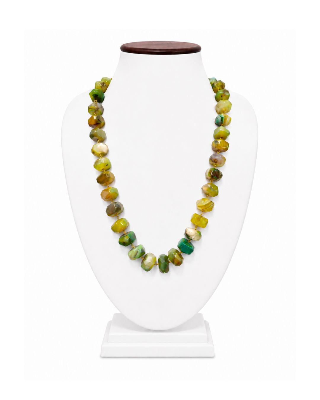 Natural Bi-Colour Agate Statement Mala Necklace
