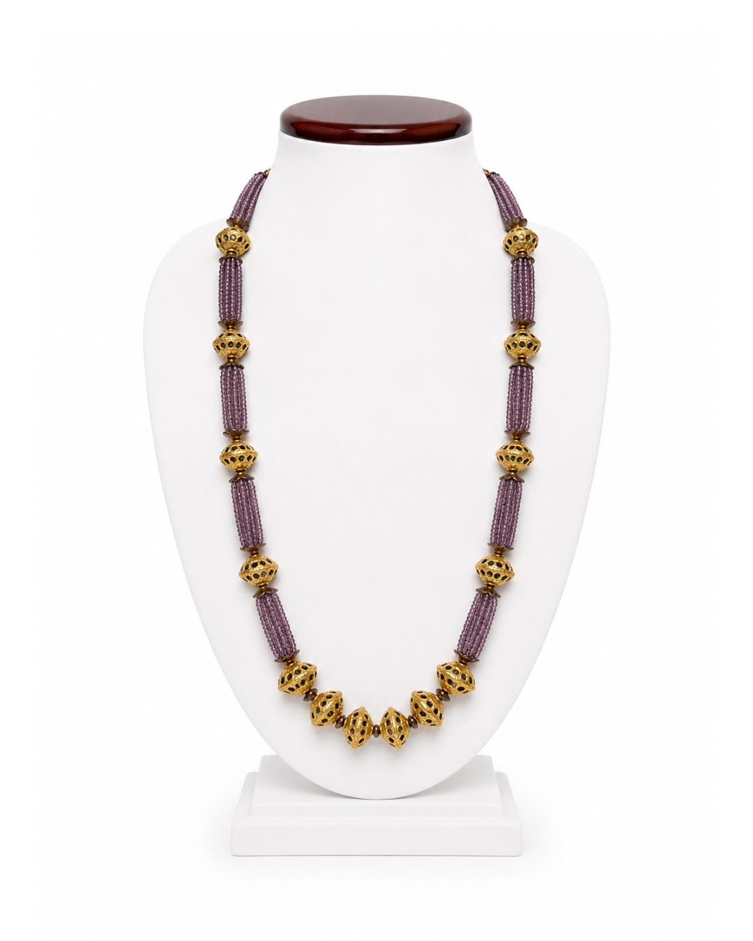 Regal Hydra Amethyst Gold Mala